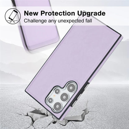 YB Leather Coating Series-6 For Samsung Galaxy S24 Ultra Case Drop-proof Leather+TPU Protective Back Shell