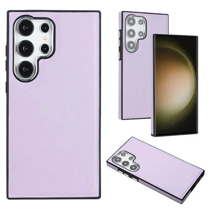 YB Leather Coating Series-6 For Samsung Galaxy S24 Ultra Case Drop-proof Leather+TPU Protective Back Shell