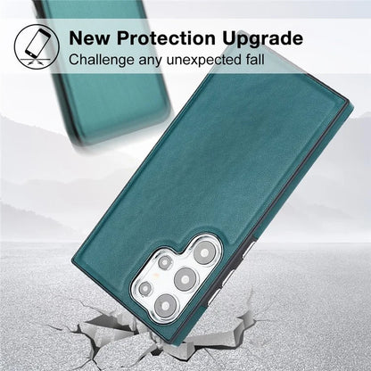 YB Leather Coating Series-6 For Samsung Galaxy S24 Ultra Case Drop-proof Leather+TPU Protective Back Shell
