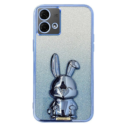 For Motorola Moto G84 5G Slim Case Cute Rabbit Anti-Shock Kickstand Phone Case