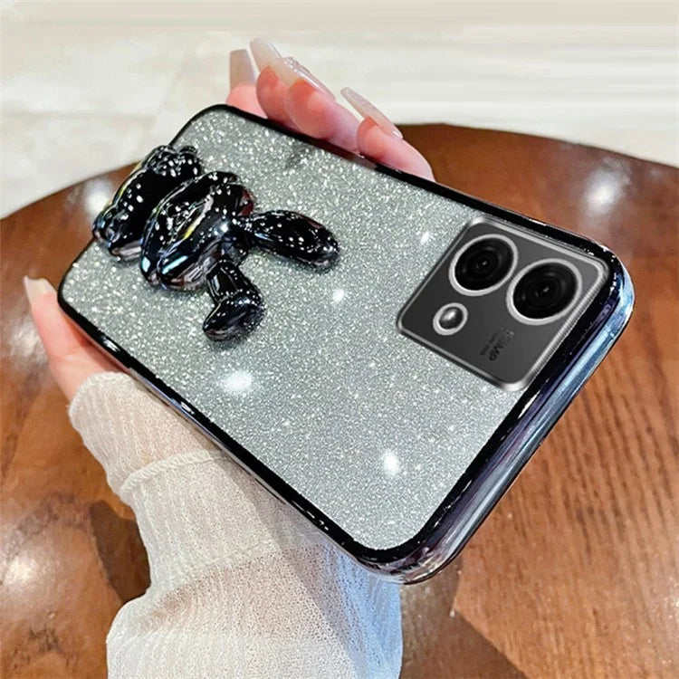 For Motorola Moto G84 5G Slim Case Cute Rabbit Anti-Shock Kickstand Phone Case