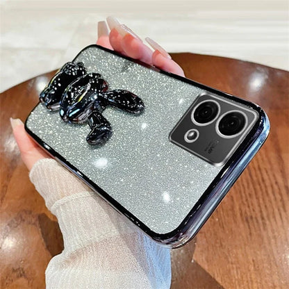 For Motorola Moto G84 5G Slim Case Cute Rabbit Anti-Shock Kickstand Phone Case