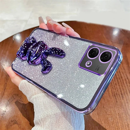 For Motorola Moto G84 5G Slim Case Cute Rabbit Anti-Shock Kickstand Phone Case