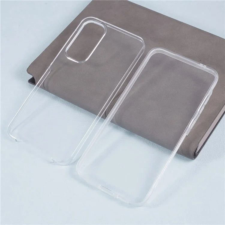 For Samsung Galaxy A55 5G Case Acrylic + TPU Anti-drop Clear Phone Cover with PET Film