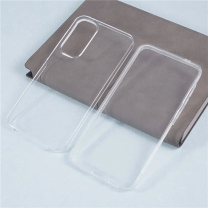 For Samsung Galaxy A55 5G Case Acrylic + TPU Anti-drop Clear Phone Cover with PET Film