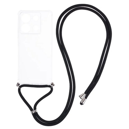 For Xiaomi Redmi Note 13 Pro 5G / Poco X6 5G TPU Case Corner Protection Phone Shell with Lanyard