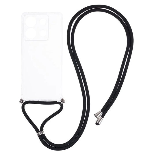 For Xiaomi Redmi Note 13 Pro 5G / Poco X6 5G TPU Case Corner Protection Phone Shell with Lanyard