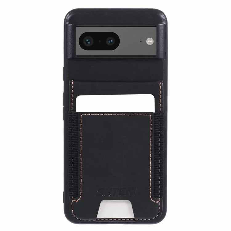 SUTENI H03 For Google Pixel 7 5G Case Card Holder Kickstand Leather Coated TPU Cover