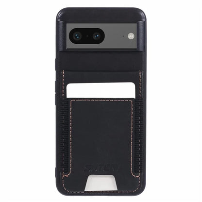 SUTENI H03 For Google Pixel 7 5G Case Card Holder Kickstand Leather Coated TPU Cover