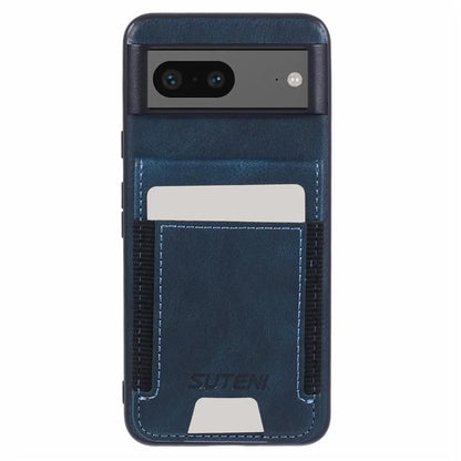 SUTENI H03 For Google Pixel 7 5G Case Card Holder Kickstand Leather Coated TPU Cover
