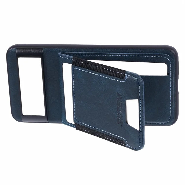 SUTENI H03 For Google Pixel 7 5G Case Card Holder Kickstand Leather Coated TPU Cover