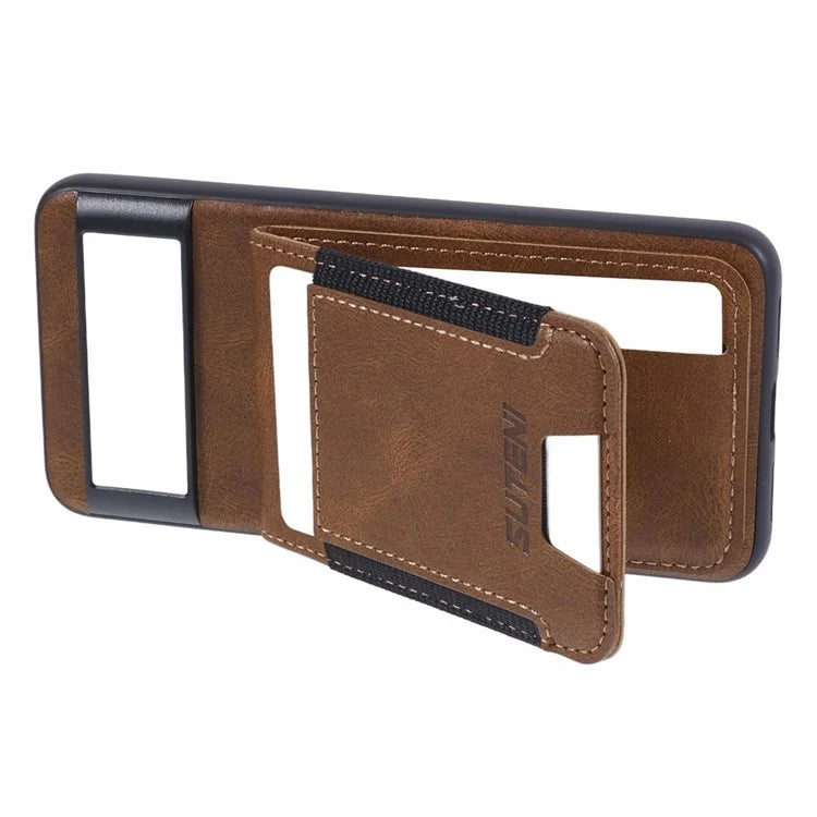 SUTENI H03 For Google Pixel 6 Case Kickstand Leather+TPU Case