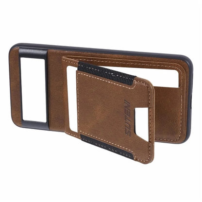 SUTENI H03 For Google Pixel 6 Case Kickstand Leather+TPU Case