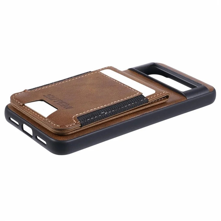SUTENI H03 For Google Pixel 6 Case Kickstand Leather+TPU Case