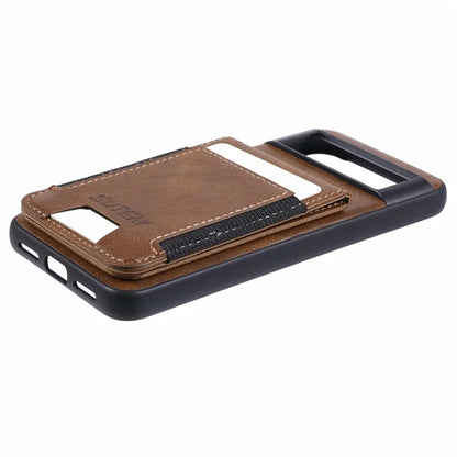 SUTENI H03 For Google Pixel 6 Case Kickstand Leather+TPU Case