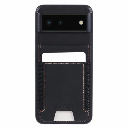 SUTENI H03 For Google Pixel 6 Case Kickstand Leather+TPU Case