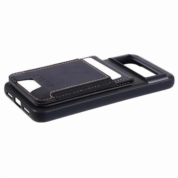 SUTENI H03 For Google Pixel 6 Case Kickstand Leather+TPU Case