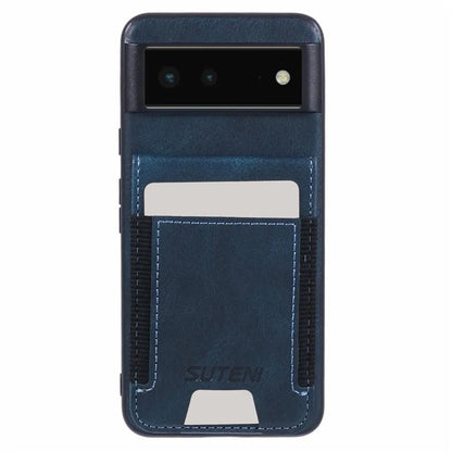 SUTENI H03 For Google Pixel 6 Case Kickstand Leather+TPU Case