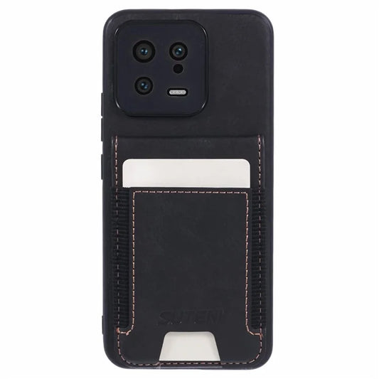 SUTENI H03 For Xiaomi 13 Case Card Slots Kickstand Phone Back Cover