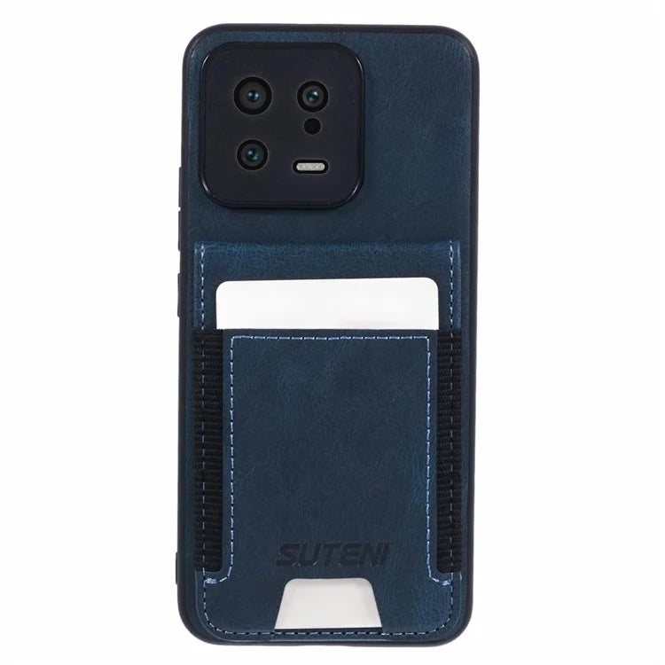 SUTENI H03 For Xiaomi 13 Case Card Slots Kickstand Phone Back Cover