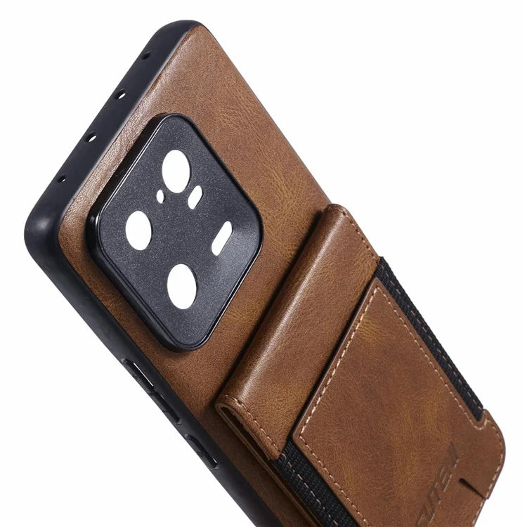 SUTENI H03 For Xiaomi 13 Pro 5G Case Card Holder Kickstand Leather Coated TPU Cover