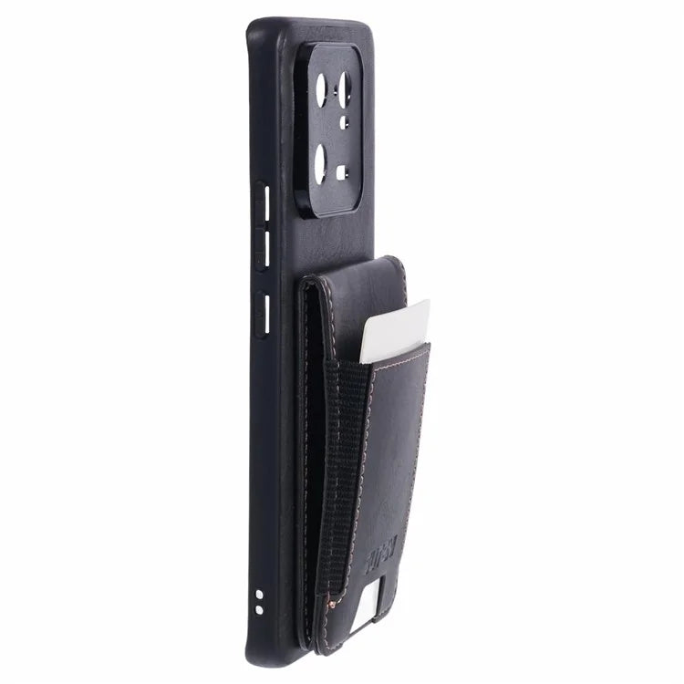 SUTENI H03 For Xiaomi 13 Pro 5G Case Card Holder Kickstand Leather Coated TPU Cover