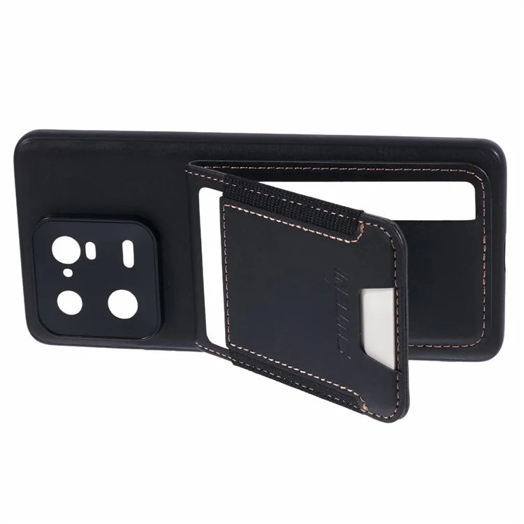 SUTENI H03 For Xiaomi 13 Pro 5G Case Card Holder Kickstand Leather Coated TPU Cover