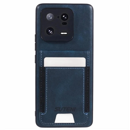 SUTENI H03 For Xiaomi 13 Pro 5G Case Card Holder Kickstand Leather Coated TPU Cover
