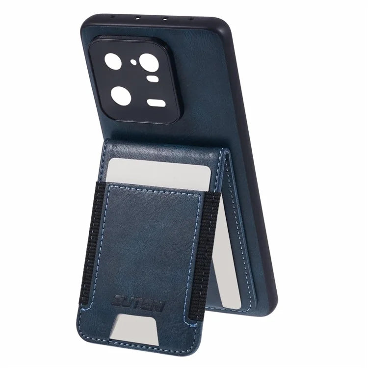SUTENI H03 For Xiaomi 13 Pro 5G Case Card Holder Kickstand Leather Coated TPU Cover