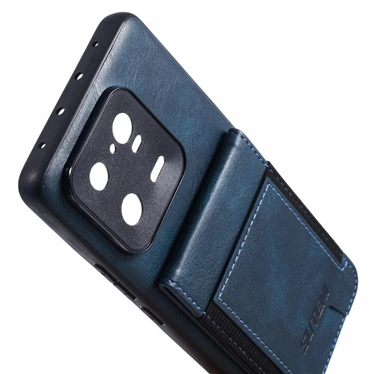 SUTENI H03 For Xiaomi 13 Pro 5G Case Card Holder Kickstand Leather Coated TPU Cover