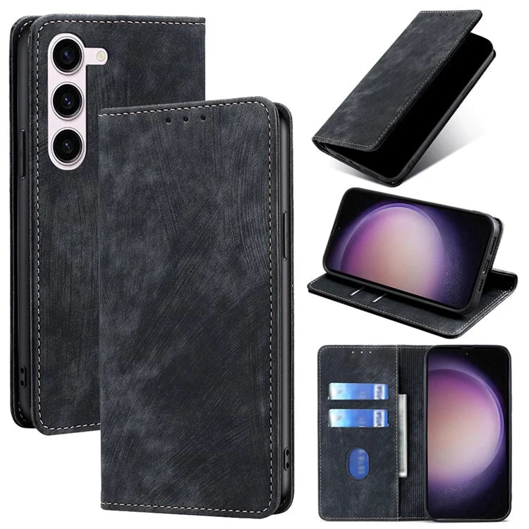 For Samsung Galaxy S23 Wallet Phone Case RFID Blocking PU Leather Cover