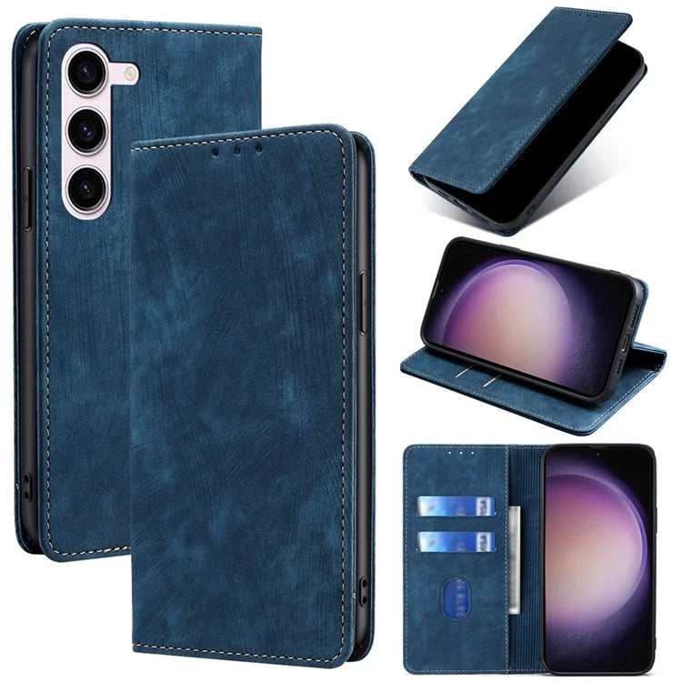 For Samsung Galaxy S23 Wallet Phone Case RFID Blocking PU Leather Cover