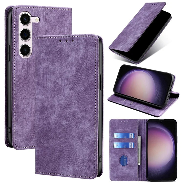 For Samsung Galaxy S23 Wallet Phone Case RFID Blocking PU Leather Cover