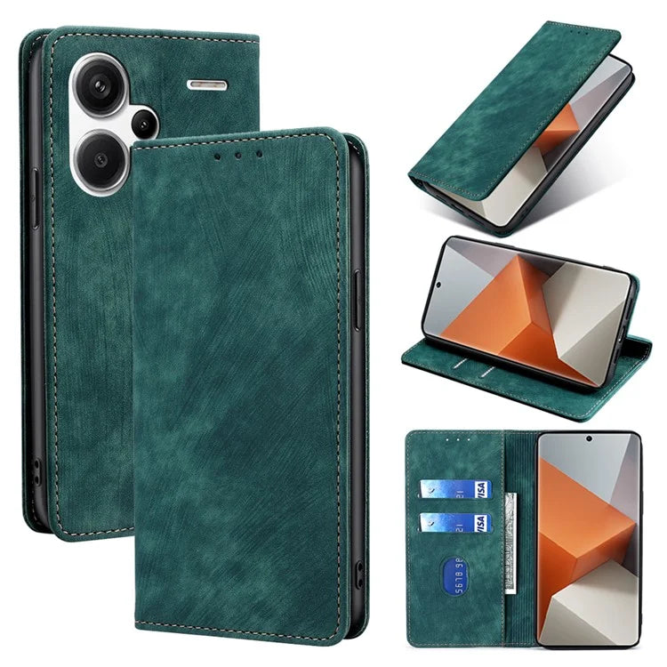 For Xiaomi Redmi Note 13 Pro+ 5G Wallet Case RFID Blocking PU Leather Phone Cover
