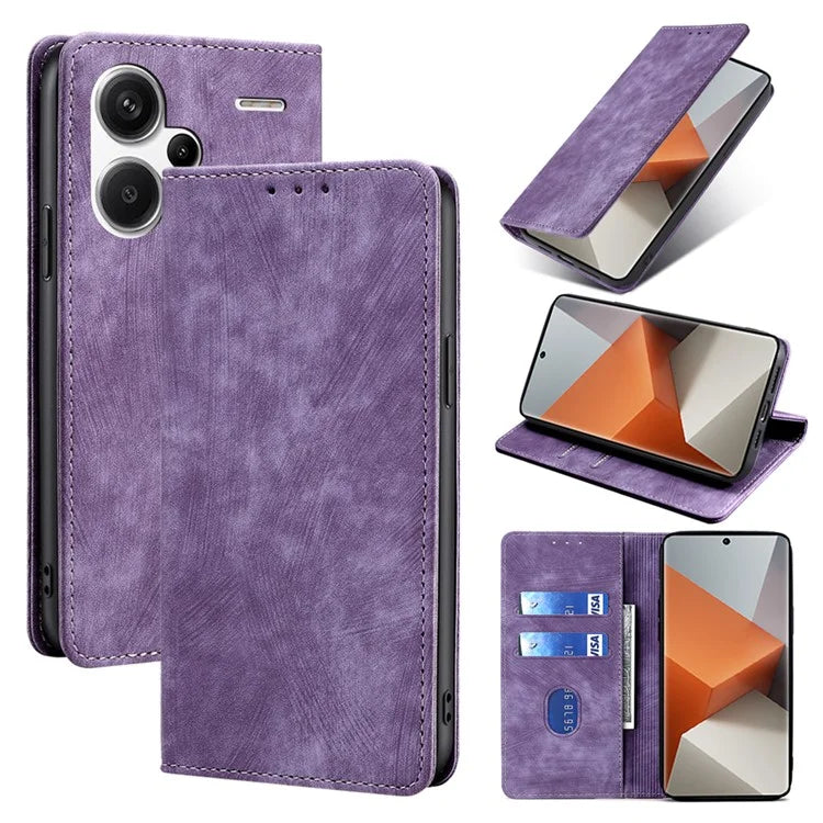 For Xiaomi Redmi Note 13 Pro+ 5G Wallet Case RFID Blocking PU Leather Phone Cover