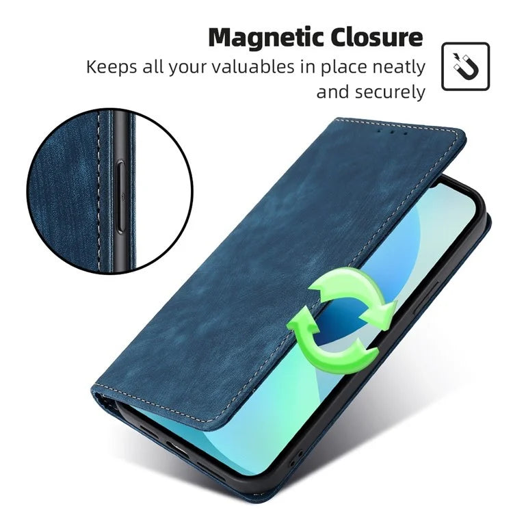 For Xiaomi Redmi Note 13 Pro 5G / Poco X6 5G Protective Case RFID Blocking PU Leather Wallet Phone Cover