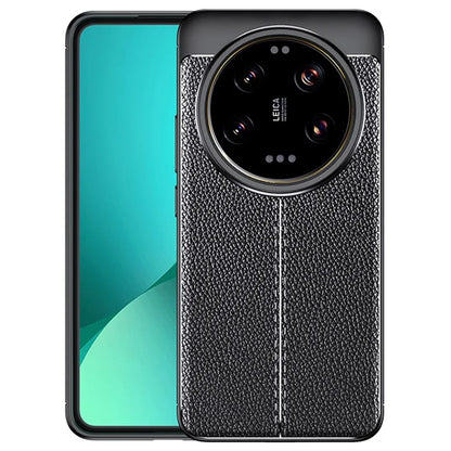 For Xiaomi 14 Ultra TPU Case Litchi Texture Anti-fingerprint Phone Protective Cover