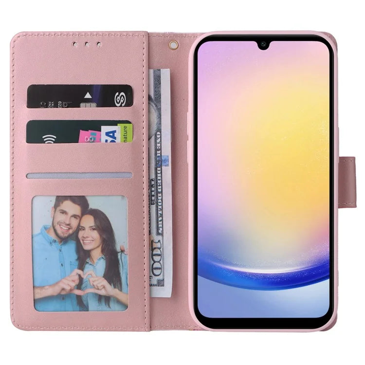 For Samsung Galaxy A25 5G (Global) (161.0 x 76.5 x 8.3mm) Case Leather Wallet Phone Cover
