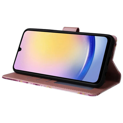 For Samsung Galaxy A25 5G (Global) (161.0 x 76.5 x 8.3mm) Case Leather Wallet Phone Cover