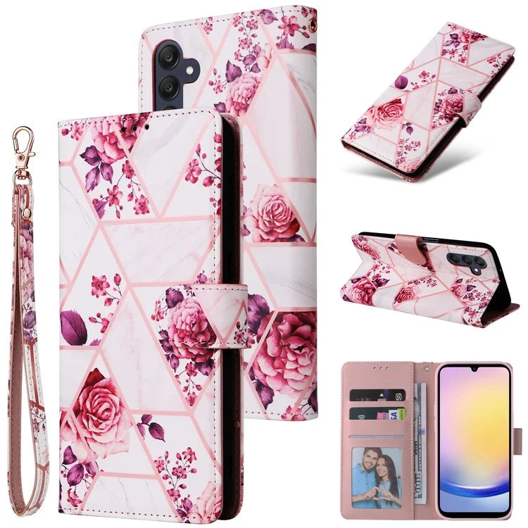 For Samsung Galaxy A25 5G (Global) (161.0 x 76.5 x 8.3mm) Case Leather Wallet Phone Cover
