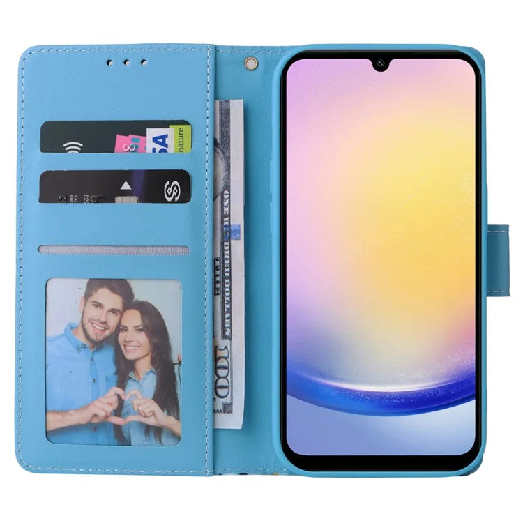 For Samsung Galaxy A25 5G (Global) (161.0 x 76.5 x 8.3mm) Case Leather Wallet Phone Cover