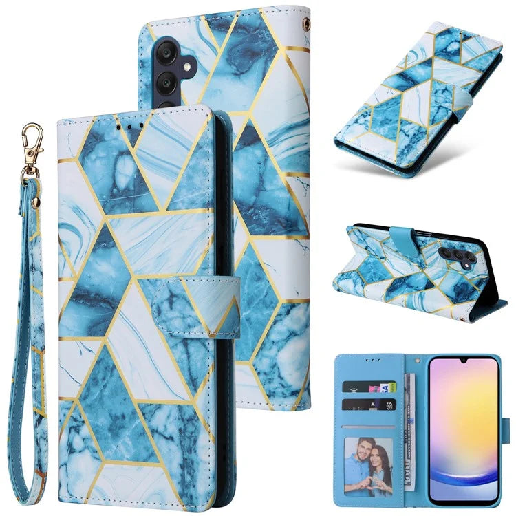 For Samsung Galaxy A25 5G (Global) (161.0 x 76.5 x 8.3mm) Case Leather Wallet Phone Cover