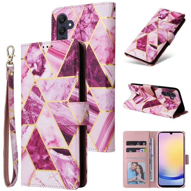 For Samsung Galaxy A25 5G (Global) (161.0 x 76.5 x 8.3mm) Case Leather Wallet Phone Cover