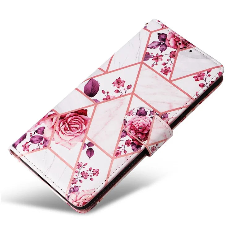 For Xiaomi Redmi Note 13 Pro 5G / Poco X6 5G Case Marble Pattern Wallet Leather Stand Phone Cover