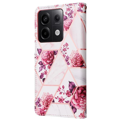 For Xiaomi Redmi Note 13 Pro 5G / Poco X6 5G Case Marble Pattern Wallet Leather Stand Phone Cover