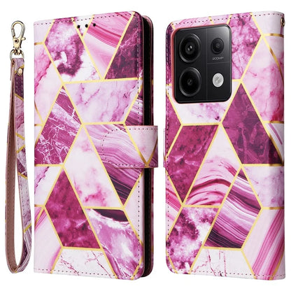 For Xiaomi Redmi Note 13 Pro 5G / Poco X6 5G Case Marble Pattern Wallet Leather Stand Phone Cover