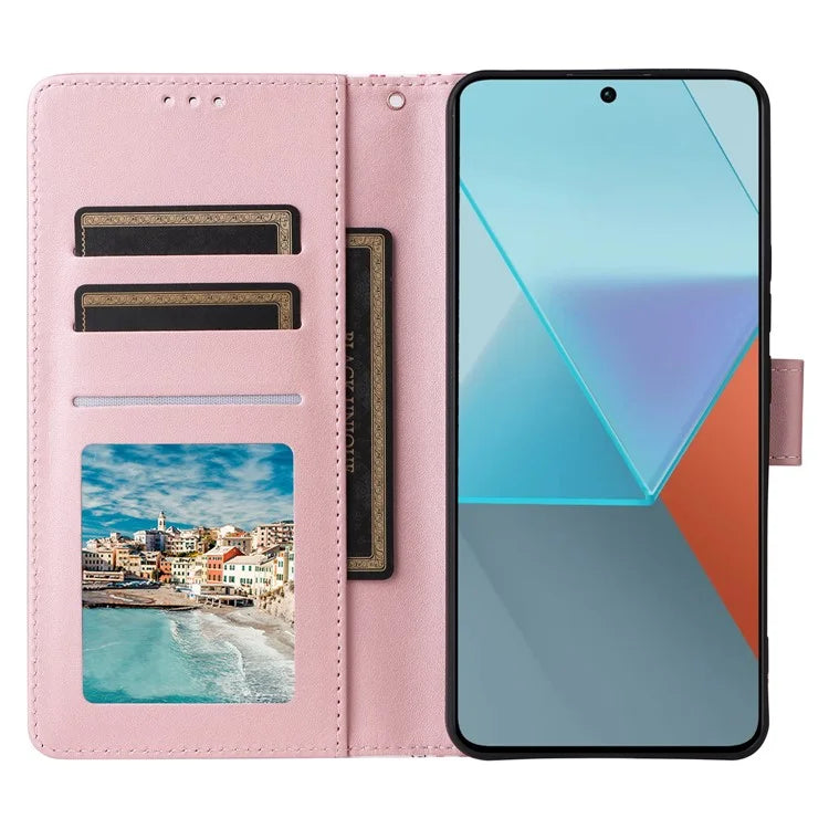 For Xiaomi Redmi Note 13 Pro 5G / Poco X6 5G Case Marble Pattern Wallet Leather Stand Phone Cover