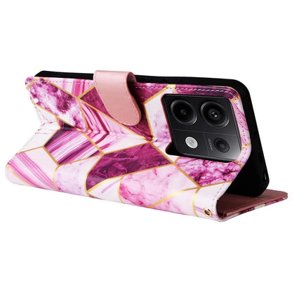 For Xiaomi Redmi Note 13 Pro 5G / Poco X6 5G Case Marble Pattern Wallet Leather Stand Phone Cover