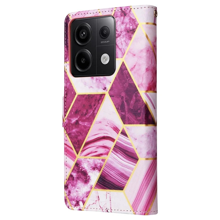 For Xiaomi Redmi Note 13 Pro 5G / Poco X6 5G Case Marble Pattern Wallet Leather Stand Phone Cover