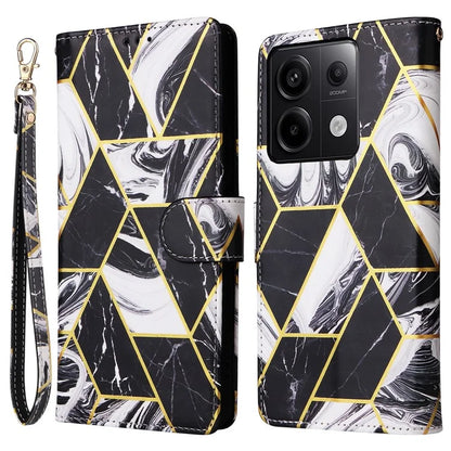 For Xiaomi Redmi Note 13 Pro 5G / Poco X6 5G Case Marble Pattern Wallet Leather Stand Phone Cover